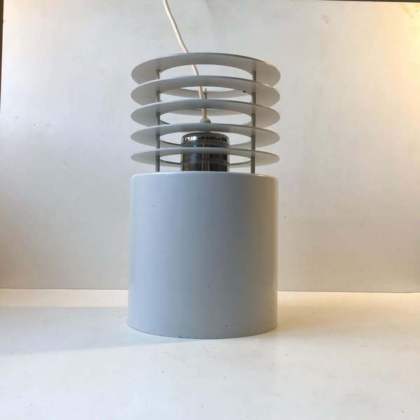 White Minimalist Pendant Lamp Hydra 1 By Jo Hammerborg For Fog & Morup, 1970s photo furniture