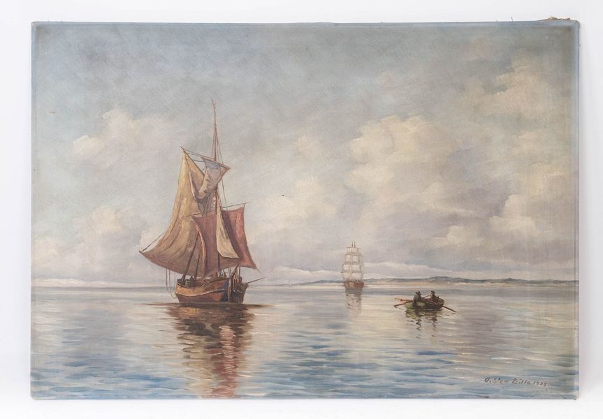 Marine Motif By A. Sten Bille From Around 1910.