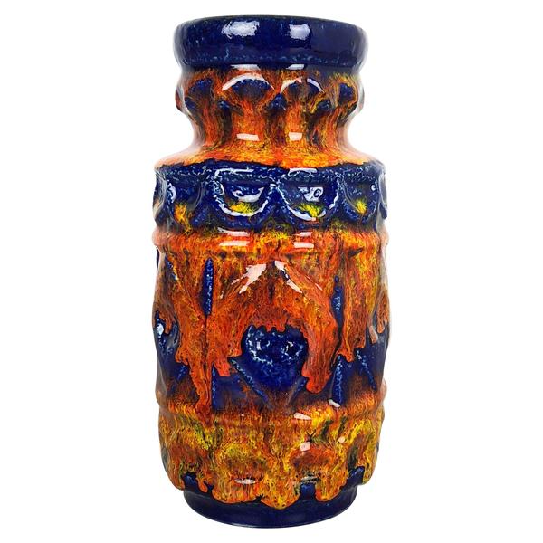 Super Colorful Fat Lava Pottery Vase By Bay Ceramics Super Colorful Fat Lava Pottery Vase By Bay Ceramics