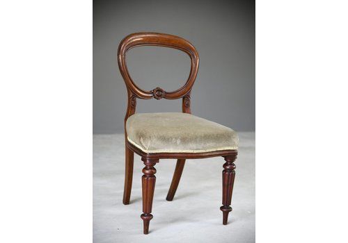 Single Mahogany Balloon Back Dining Chair