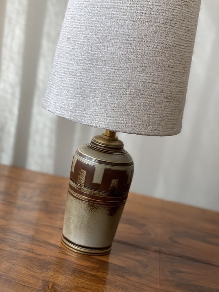 Gunnar Nylund "Flambé" Stoneware Table Lamp. 1950s. photo Lighting