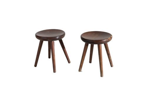 Pair Of Four Legged Stools By Charlotte Perriand For Les Arcs