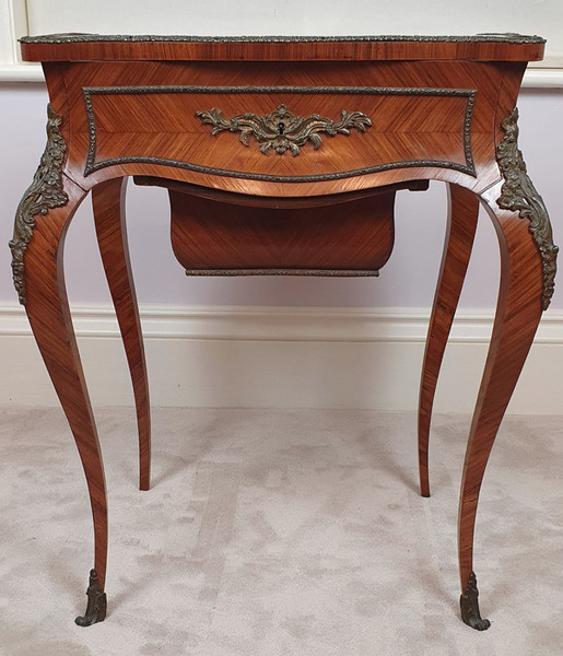 19th Century Kingwood Side Or Work Table With Ormolu Mounts