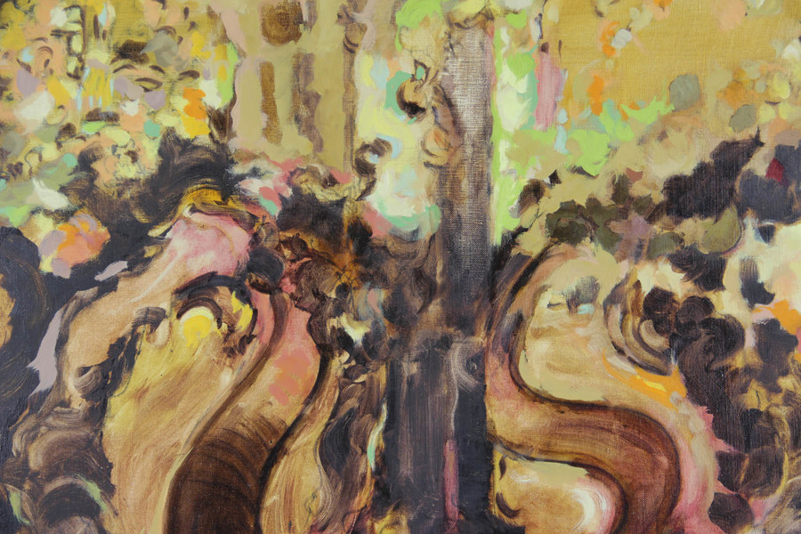 Threat On The Temple, 1900s, Oil On Canvas photo furniture