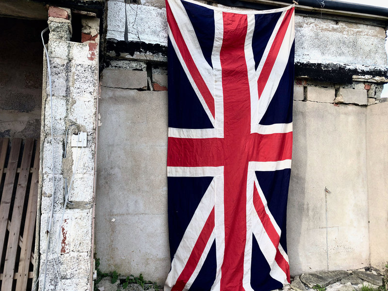 Home & Living Vintage British Panel-Stitched Union Jack Flag Very Large ...