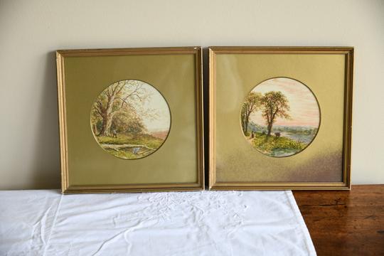 Pair Of Watercolours Walter Charles Way