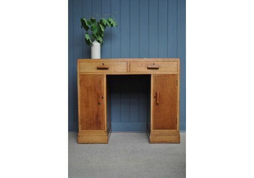 Compact Oak Desk, Mid 20th Century