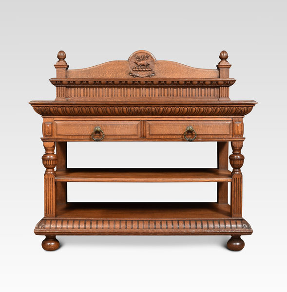 Carved Oak Serving Table