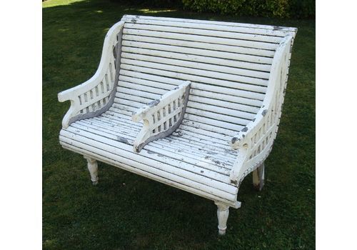 C20th Stylish Teak Garden Seat