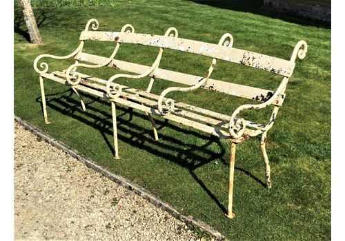 C19th Iron Four Seater Garden Seat Bench