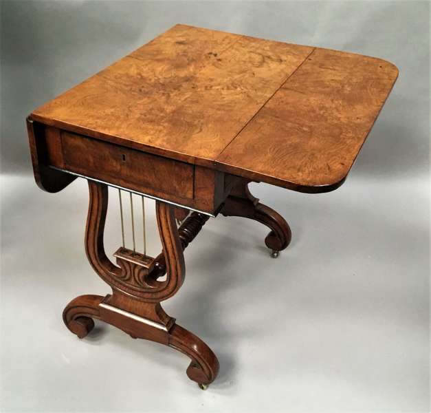 Regency Pollard / Burr Oak, Drop Flap Occasional Table