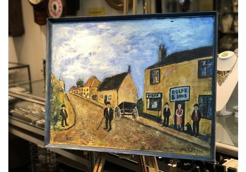 Original Folk Art:  Charles Stanley Stockings 1926 2017 #5