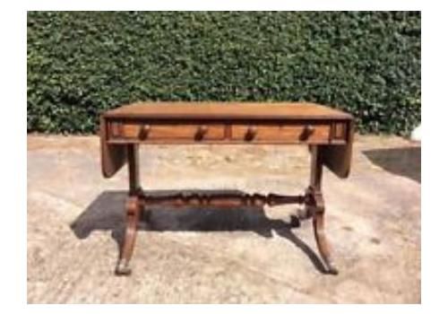 Georgian Mahogany Stretcher Sofa Table
