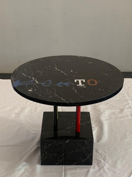 Kleeto Coffee Table By Cleto Munari, Unique Piece With Inlaid Marble photo for sale