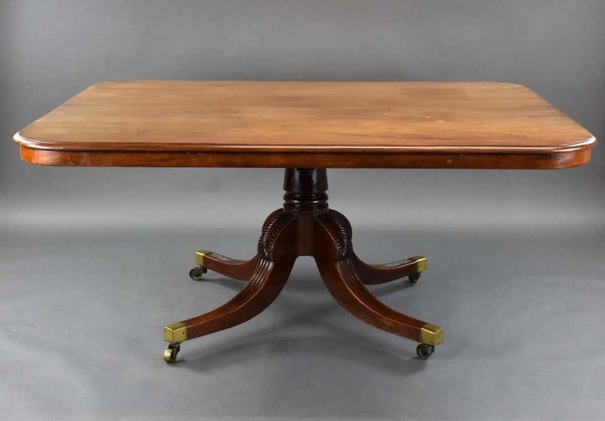 19th Century English Regency Mahogany Dining Table photo for sale