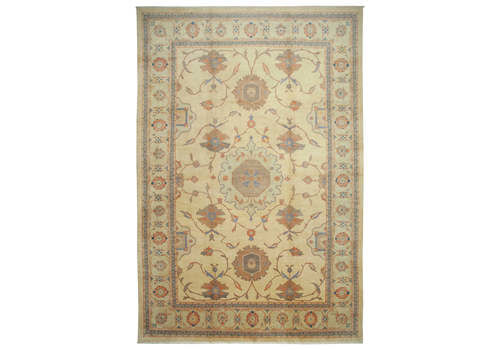 Oriental Design Beige Large Oushak Area Rug 405 Cm X 597 Cm