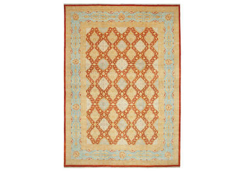 Oriental Handmade 2000s 370 Cm X 524 Cm Yellow Large Oushak Carpet