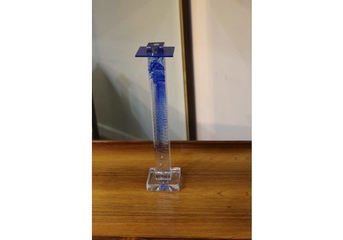 Kosta Boda Tall Glass Tower Candlestick By Bertil Vallien
