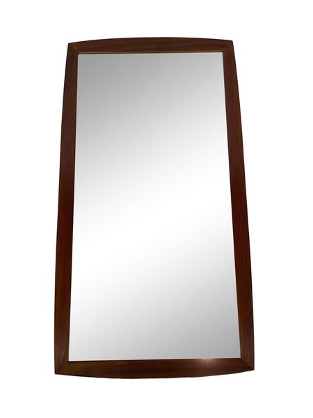 Mirror In Rosewood Of Danish Design From The 1960s.
