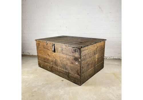 Reclaimed Industrial Pine Tool Box From A Factory