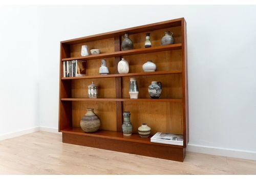 Midcentury Vintage Teak Angled Bookcase Display Unit 1960's