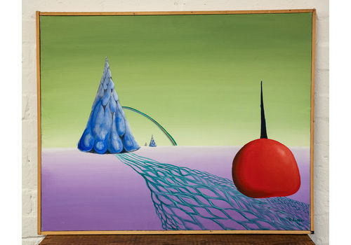 Large French Surrealist Painting