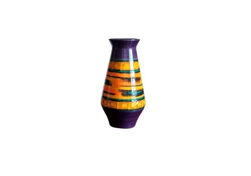 Dumler & Breiden Purple And Orange Vase   1970s   West German Pottery