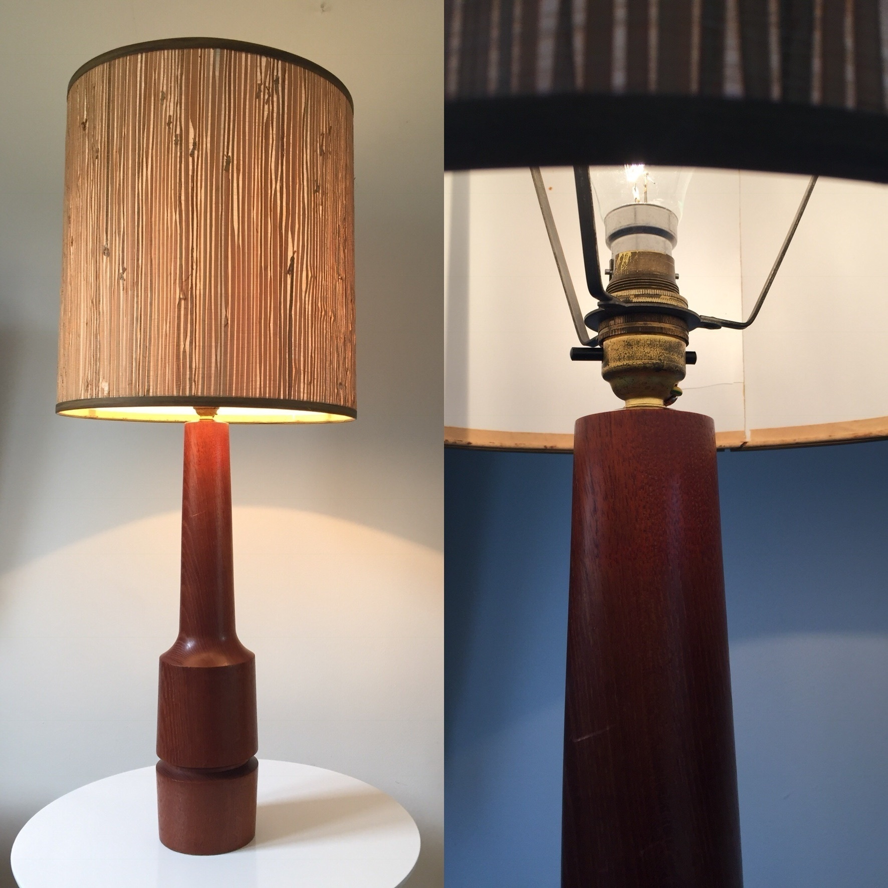 A Beautiful Elegant Teak Table Lamp A Beautiful Elegant Teak Table Lamp