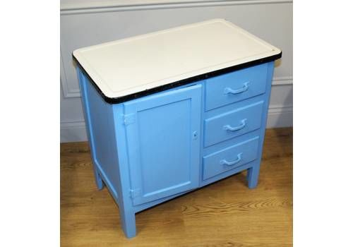 Mid Century Kitchen Cupboard Draw Cabinet Drawer Antique Enamel Industrial Vintage Haberdashery Storage Drawer