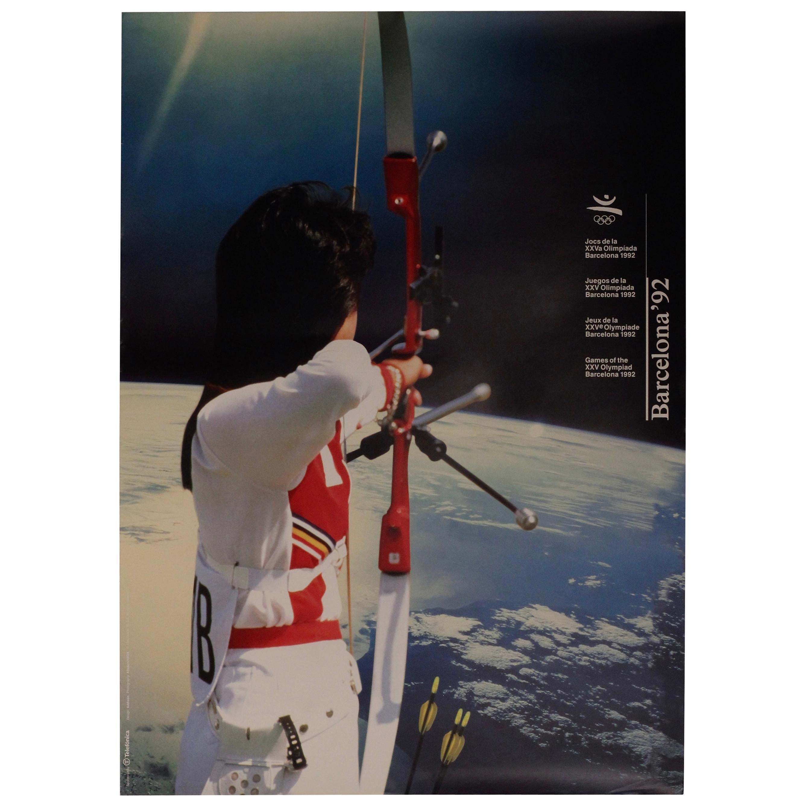 Affiche Originale Des Jeux Olympiques De Barcelone 1992 – Design Par Peret – Collection