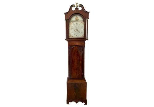 Fine Antique George III Inlaid Mahogany Eight Day Longcase Clock