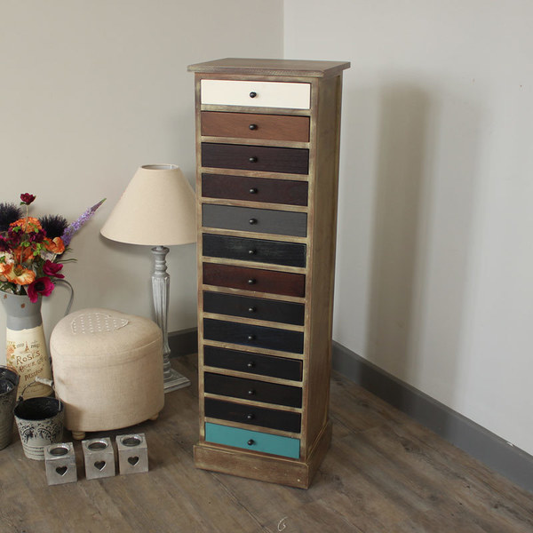 Loft Living Range Tall 13 Drawer Chest Of Drawers Vinterior