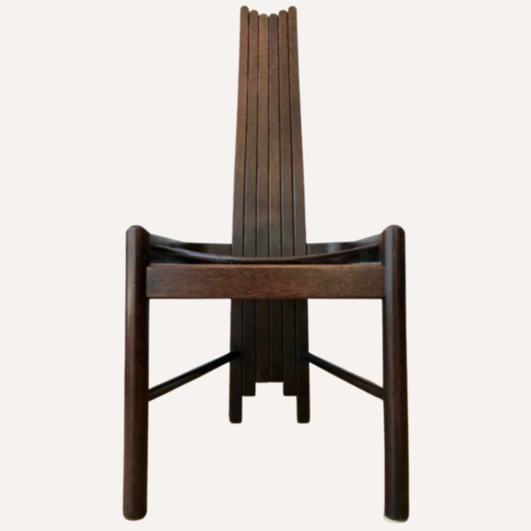 Steam Bent Arts And Crafts Oak Organic Shaped Revival Chair, 1960s