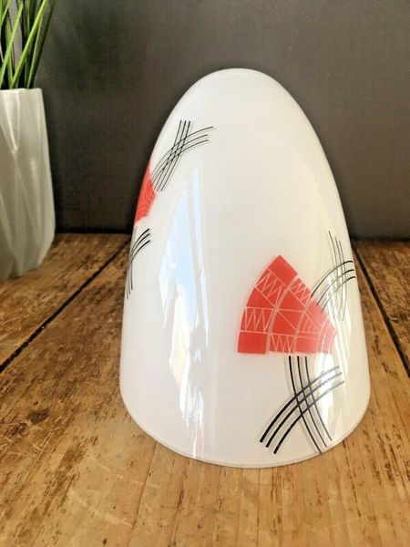 Mid Century 60's Angled Geometric Design Lamp Shade For Ceiling Light Sconce 70s photo furniture