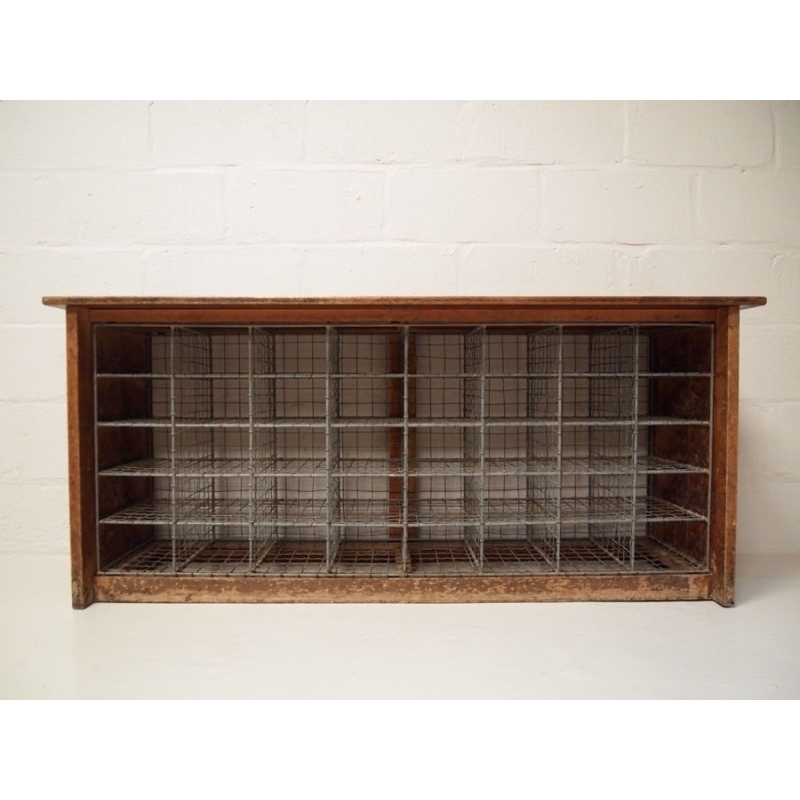 Large Vintage Locker Room Shoe Storage Bench Vinterior