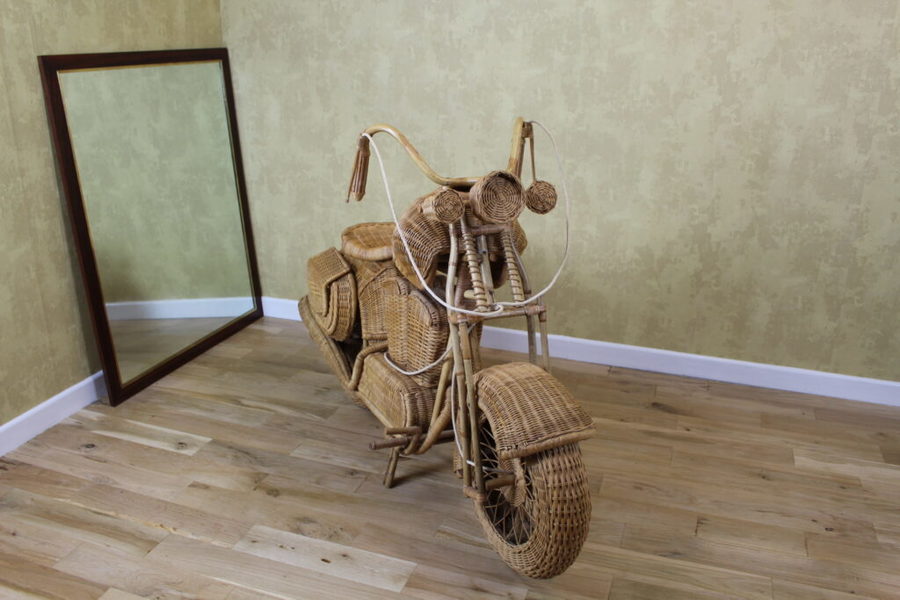 1990's Wicker Rattan Harley Davidson Attributed To Tom Dixon