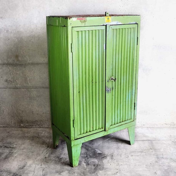 Vintage Green Wardrobe From Mechanic Shop Vinterior