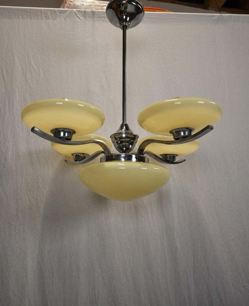 Art Deco Chandelier, Czechoslovakia, 1930s photo furniture