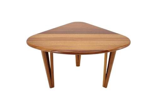 1970s Organic Solid Teak Coffee Table Denmark