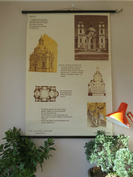 Vintage Pull Roll Down School Chart History Of Architecture Styles No 6 Baroque