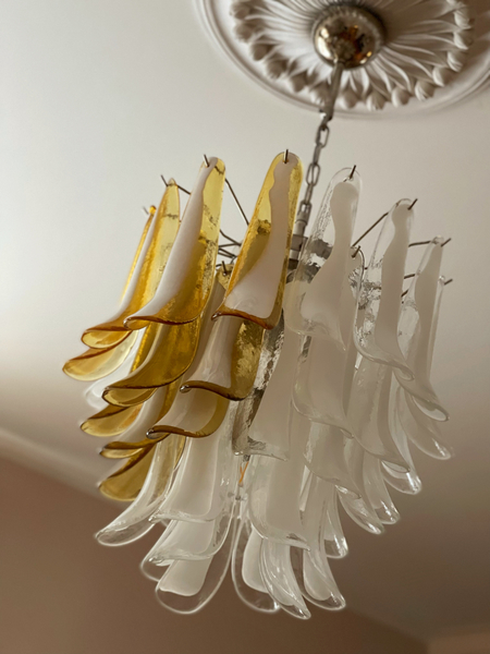 Murano Chandelier   Mazzega Style   Large   Mixed Prisms. photo furniture
