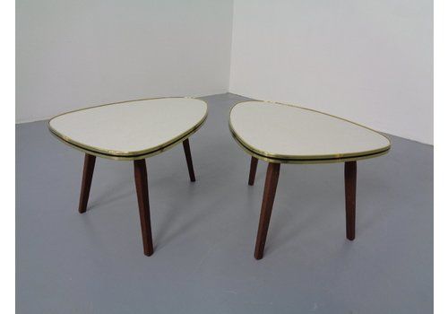 Mid Century German Tripod Flower Side Tables, 1960s, Set Of 2