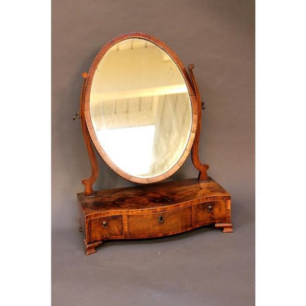 A Regency 3 Drawer Oval Dressing Mirror photo furniture