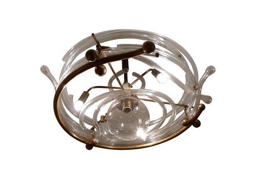 Extraordinary Luxury Czechoslovakian Glass And Brass Chandelier