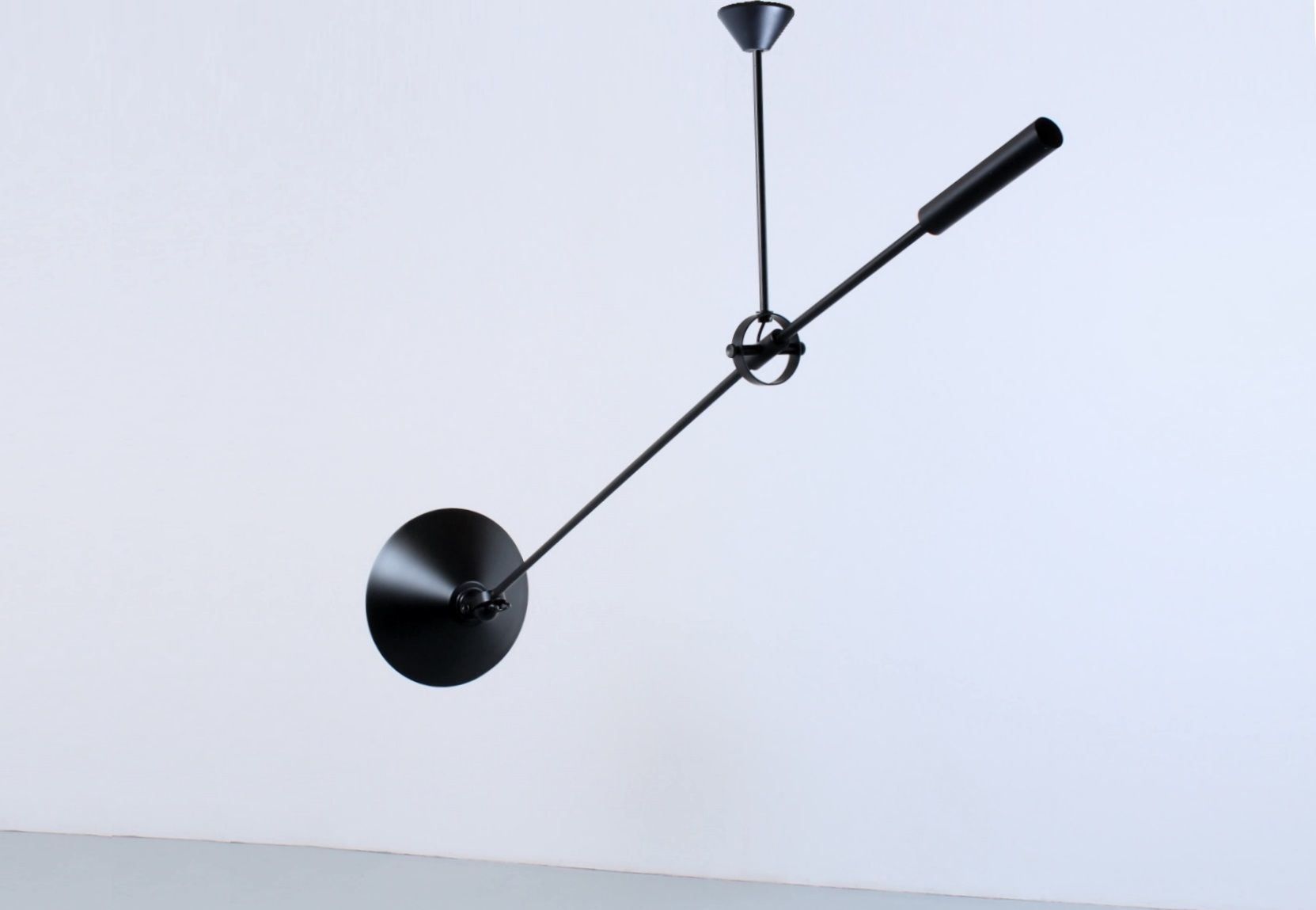 Black Counter Balance Adjustable Ceiling Light By J J M