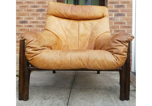 A Mid Century Leather And Bamboo Armchair Vintage Brazil Lafer