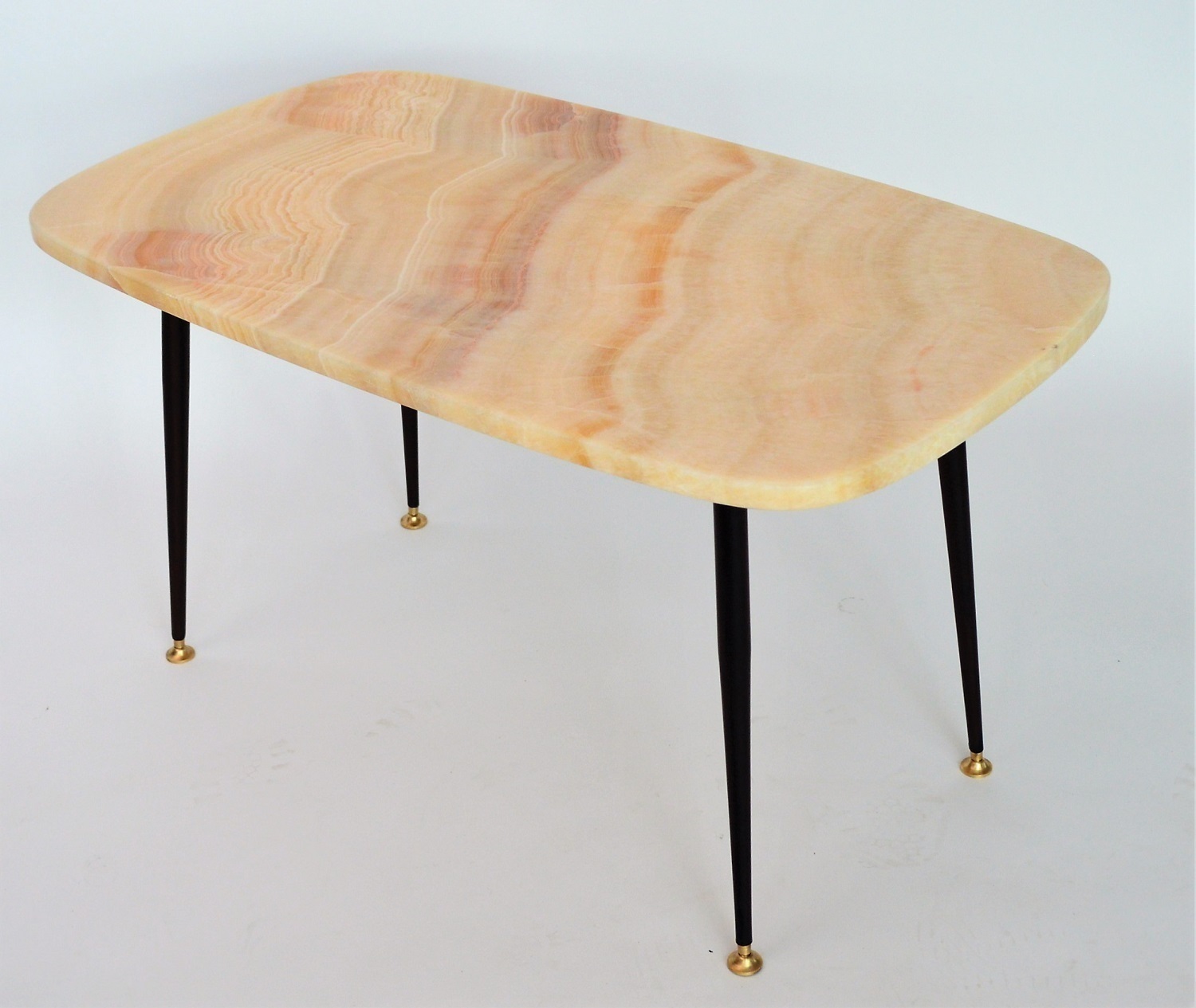Italian Coffee Table Or Side With Pink Marble Top 1950s