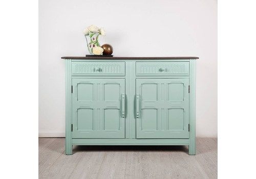 Priory Oak Sideboard, Small Solid Oak Dresser, Painted Oak Cabinet, Country Coastal Sideboard, Vintage Drinks Cabinet, Painted Cupboard