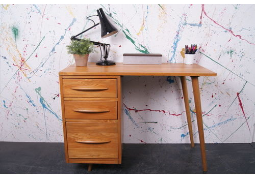 Retro Wooden Desk With Drawers