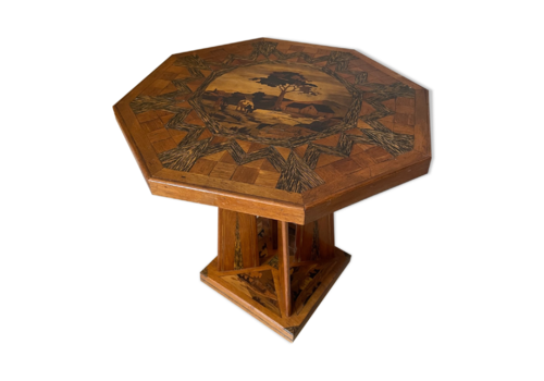 Inlaid Side Table, 1920s, Vintage